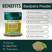 Brijbooti Baelpatra Powder (200 gm) | Bael Patra for Gut Health | Bel Patra | Bael Leaf Powder