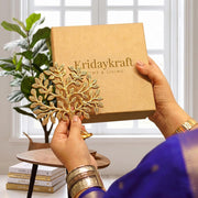 KridayKraft Kalpavriksha Tree of Life Showpiece with Birds, 15 cm Golden Metal Kalpvriksh for Home Mandir, Vastu, Office Table, Housewarming & Diwali Gift