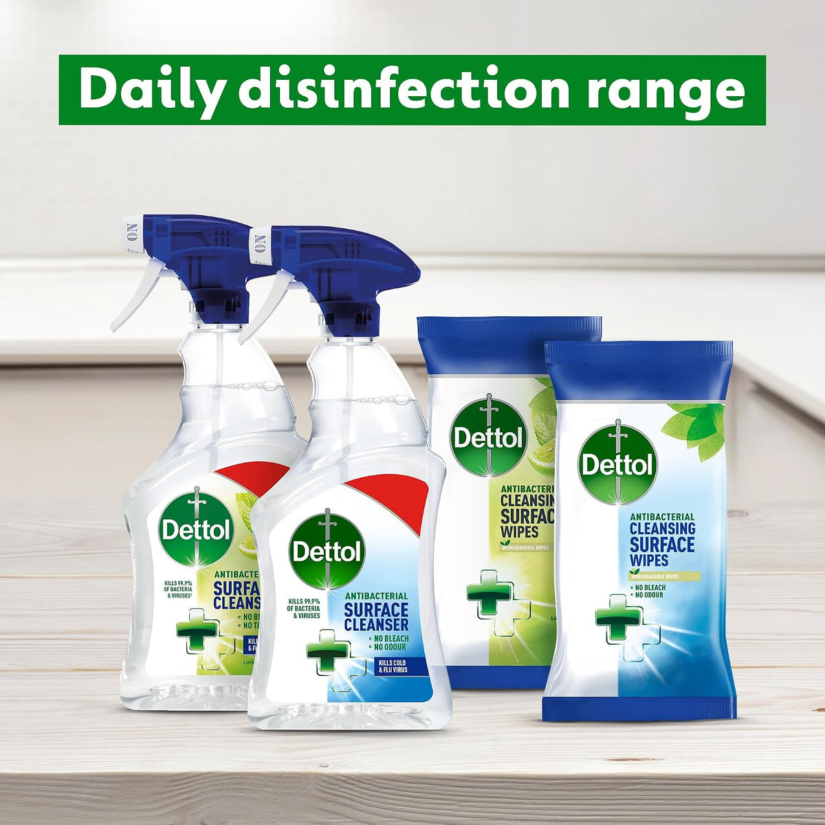 Dettol Surface Cleaning Wipes 110 Pack of 3