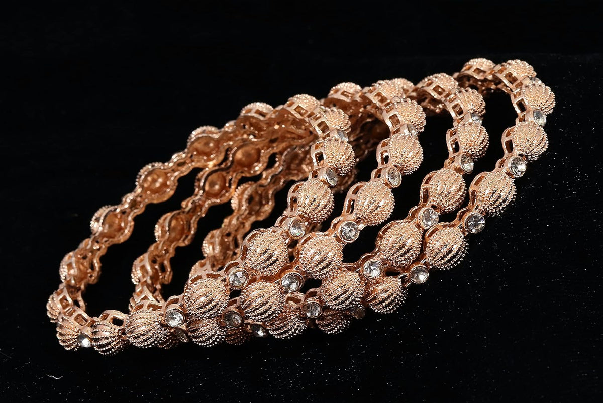 NMII Metal with Zircon Gemstone Kada Set For Women and Girls