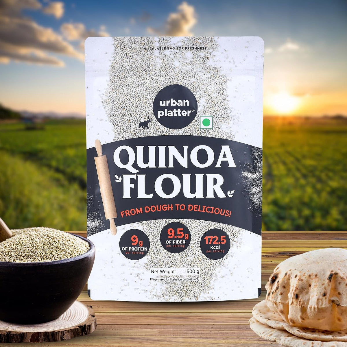 Urban Platter White Quinoa Flour, 500g (Naturally Gluten-Free | High in Protein & Fiber | Ideal for Baking)