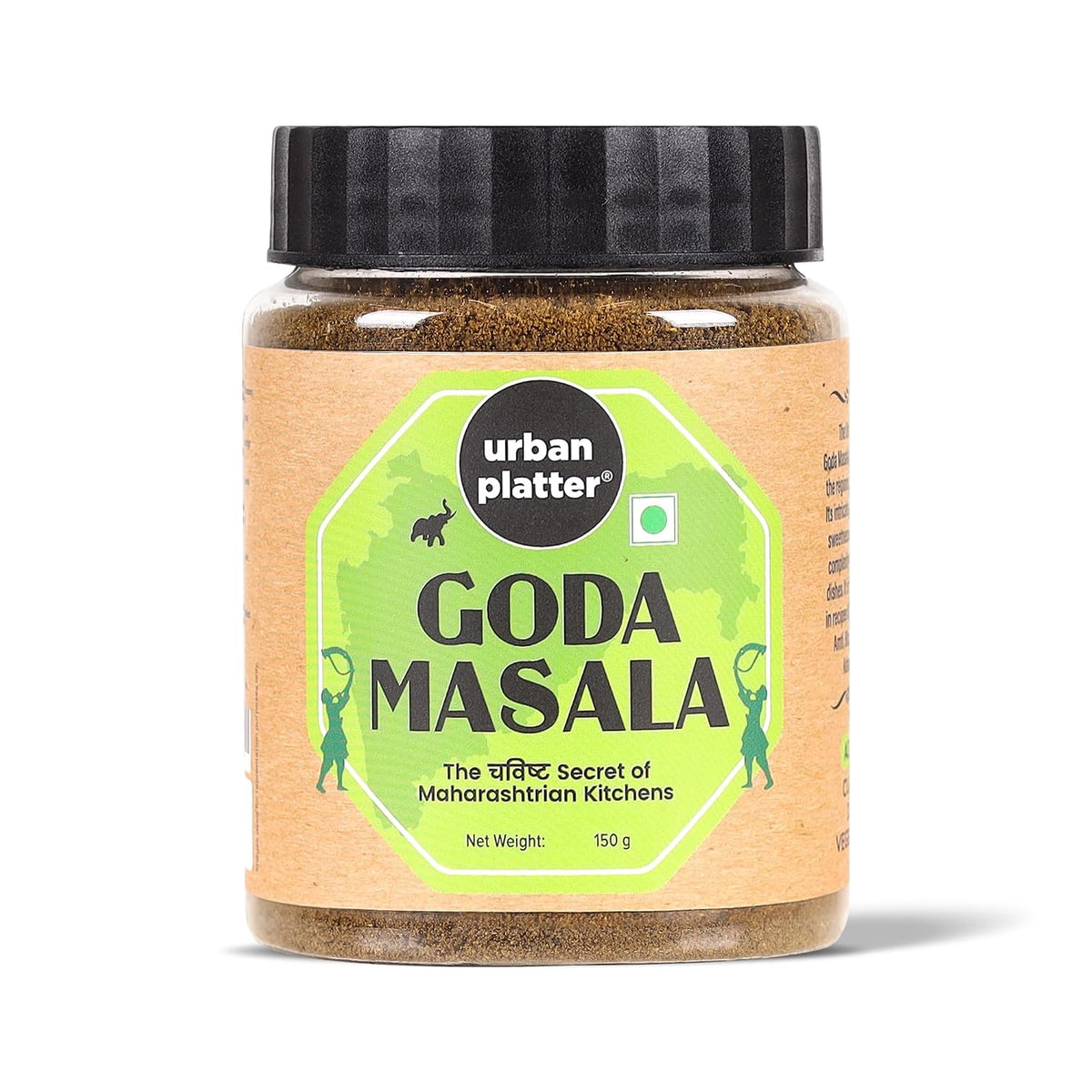 ⁠Urban Platter Maharashtrian Goda Masala, 150g (Signature Chavistha Desh-style Blend | Onion & Garlic-free | Additive & Preservative-free)