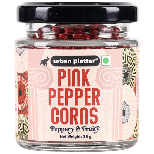 Urban Platter Whole Pink Peppercorns, 25g (Mild & Aromatic Pepper | Subtle Fruity Notes | Ideal for Salads & Finishing Dishes)