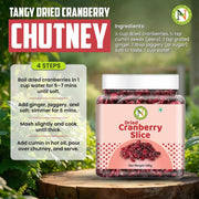 NatureVit Cranberries Dried Sliced 300g | Tart & Sweet Healthy Snack | Antioxidant-Rich Superfruit | Naturally Dried Cranberry Slices | Product of USA | Ideal for Baking, Cereal, Salads & Snacking