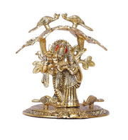 KridayKraft Radha Krishna Standing Playing Flute Under Tree idol Metal Statue Gold Antique Finish for Pooja & Home,Office Decorative,Radha Krishna Murti Showpiece Figurines,Religious idol Gift Article...