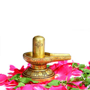 Aalayam Selveer Shivling Brass for Pooja | Sivalingam Mini | Mini Brass Shiva Lingam for Puja 5 CM Height, 175g Gold Colour 1 No
