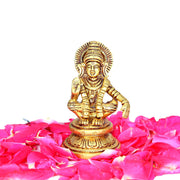Aalayam Selveer Lord Ayyappa Idol | Ayyappa God Idol | Ayyappa Swamy Idol | Ayyappa Idol Brass | Ayyappa Idol Small 9 CM Height, Gold Colour 1 No