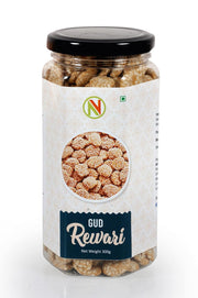 NatureVit Premium Gift Box I Gift Hamper I Corporate Gifting | Rewari - 300g, Gajak - 200g, Roasted Almonds, Roasted Pistachios, Cranberry - 125g Each & with Diya