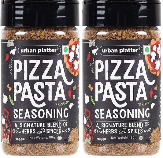 Urban Platter Pizza Pasta Seasoning, 80g (Signature Italian-Style Seasoning | Multipurpose Herb & Spice Blend | MSG-Free) (Pack of 2)
