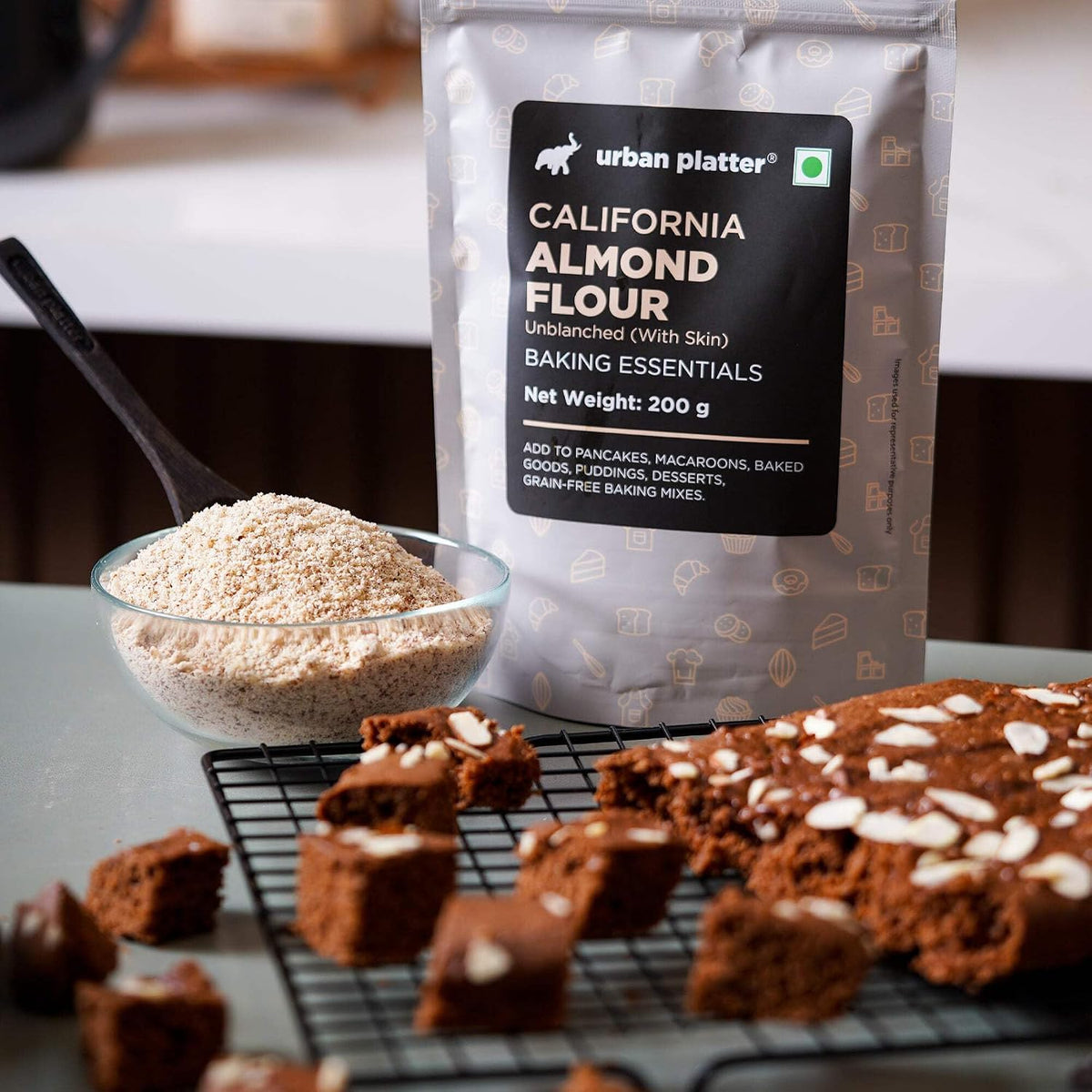 Urban Platter Natural Almond Flour, 200 g