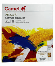 Camel Artist Acrylic Colours Set, 24 Shades, 20 ml Each