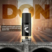 Beardo DON MOST WANTED Perfume Body Spray for Men, 120ml | No Gas Deo Body Spray For Men | Deodorant | Aqua, Citrus Musk Notes | Mens Perfume Long Lasting | Gift for men | Gift For Friends