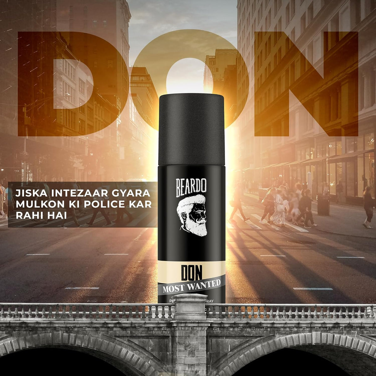 Beardo DON MOST WANTED Perfume Body Spray for Men, 120ml | No Gas Deo Body Spray For Men | Deodorant | Aqua, Citrus Musk Notes | Mens Perfume Long Lasting | Gift for men | Gift For Friends