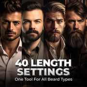 Beardo Chrome Beast Multipurpose Full Body Groomer Trimmer Set For Men | 40 Length Settings | 8 attachments | Beard/Hair/Body/Precision/Ear/Nose Trimmer|With Dock|90 min. run time | All-in-1 trimmer