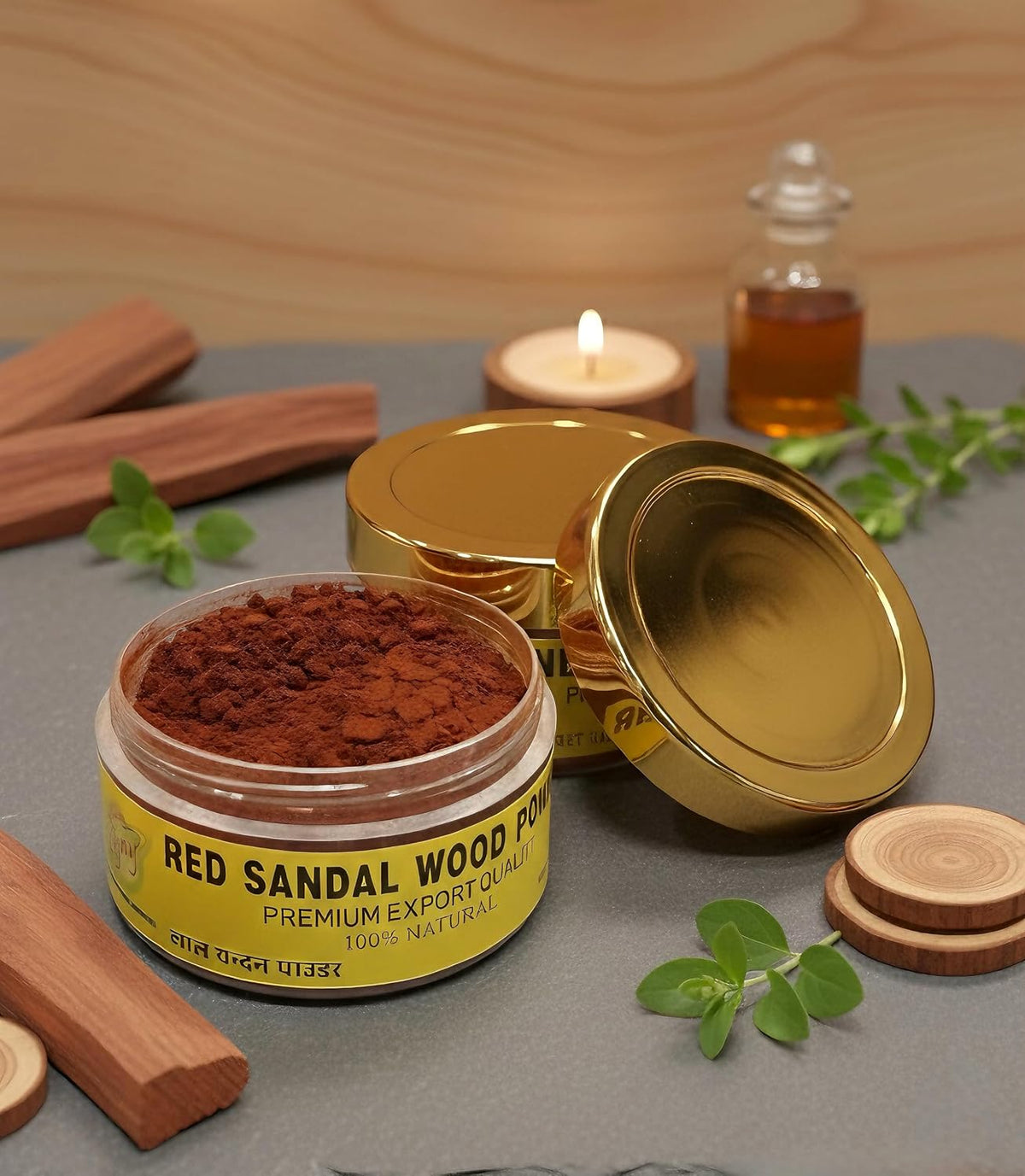 RUDRADIVINE Pure Sandalwood Powder Combo (Pack of 2) – Red & White Chandan Powder for Face Pack