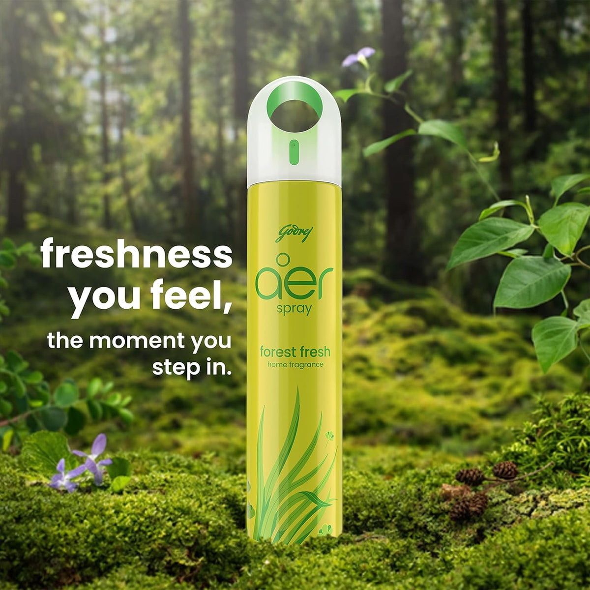 Godrej aer Spray | Room Freshener for Home & Office-Forest Fresh (180 ml)