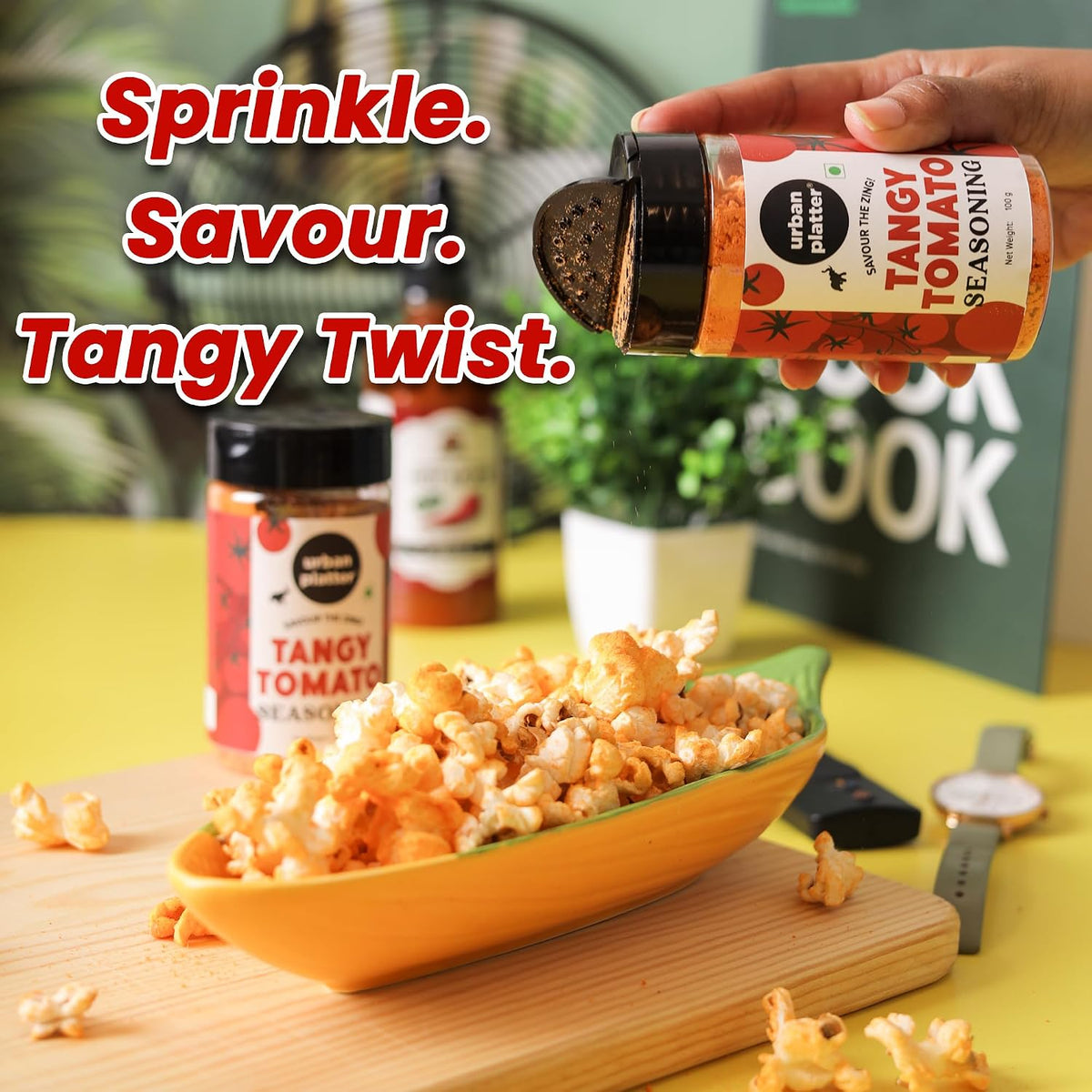 Urban Platter Tangy Tomato Seasoning, 100g (Chatpata Indian-Style Blend | Great for Fries, Popcorn, Makhanas & Salads)