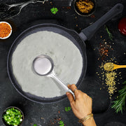 Parage 2 Pieces Stainless Steel Dosa Ladle & Turner/Palta Heavy Gauge | Dosa Making Spoon with Flat Base and Spatula | Kitchen Tools for Cooking (Size-20.5cm, 31.5cm, Silver)