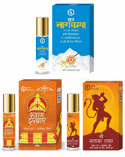 Parag Fragrances Religious Attar Trio (Shyam Darbar, Salasar Balaji & Nagchampa) Each 6ml Total 18ml Attar For Pooja/Worship (Alcohol Free & Natural Long Lasting Attar)