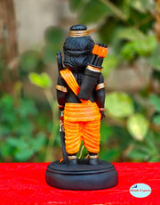 SHINDE EXPORTS shri ramlala murti ram Marble Idol ayodhya for Home décor Gift Pooja Small Size 7 inches Statue (Orange Dhoti)