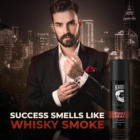 Beardo Whisky Smoke Perfume Body Spray for Men 40ml | Spicy, Woody Oudh Deo for Men Long Lasting |Date night Deodorant for Men | Fresh Scent | Gift for men | Christmas gift for men | Gift For Friends | Gift for Men