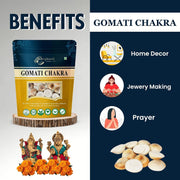 BrijBooti Gomati Chakra 108 Pieces - Stoneware Gomti Chakra - Sudarshan Chakra - Natural Gomti Chakra