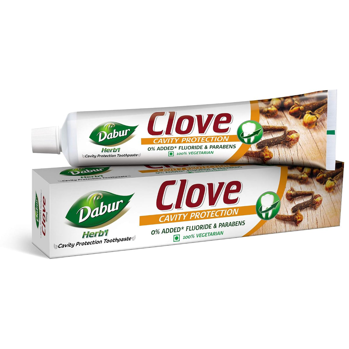 Dabur Herb'l Clove Cavity Protection Toothpaste - 200g | No added Fluoride & Parabens | For Strong & Health Teeth