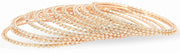 NMII Non-Precious Metal Base Metal With Ball Chain Glossy Finished Bangles Set For Women and Girls