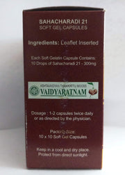 VAIDYARATNAM Sahacharadi, 21 Capsules