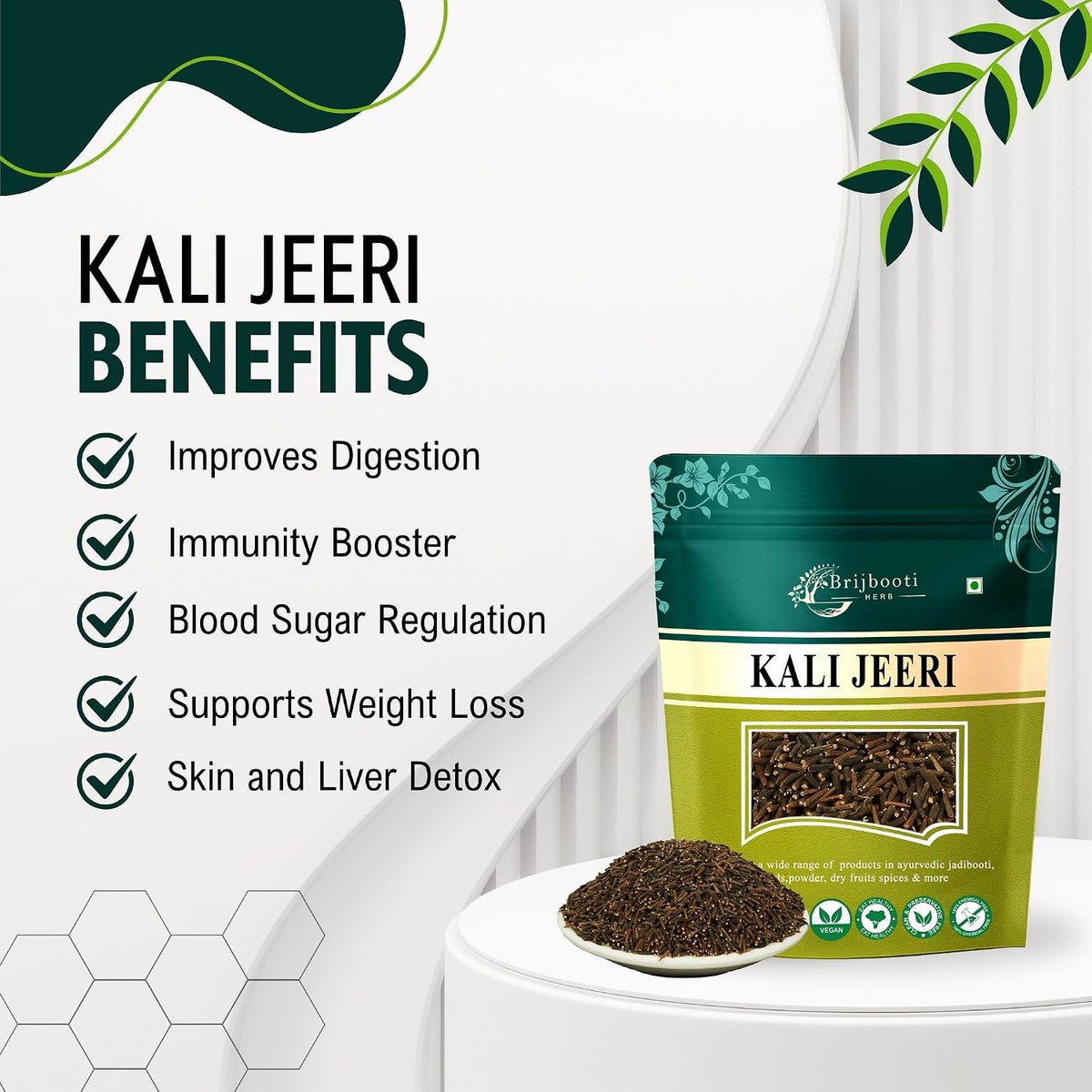 BrijBooti Kali Jiri - Kaali jiri - Kadwa Jeera - Kali Jeeri – Natural Black Cumin Seed