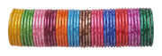 NMII Acrylic (Plastic) with Flower Pattern and Plain Glossy Finished Kada Set For Women and Girls