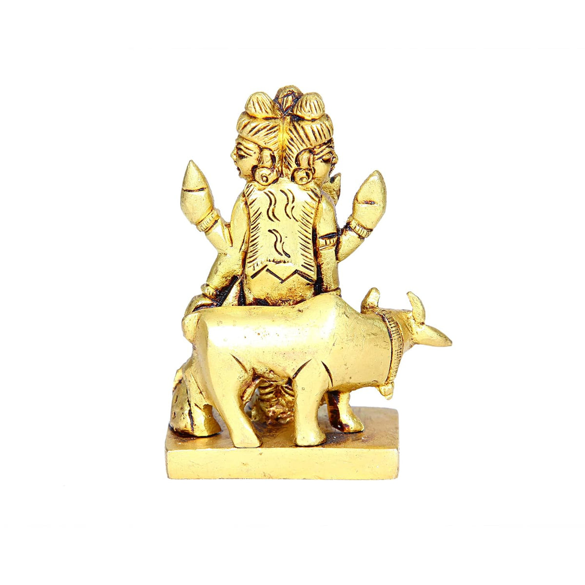 Aalayam Selveer Datta Murti Brass Small | Dattatreya Idol Small | Dattatreya Murti Small | Datta Guru Murti Small | Dattatreya Idol Brass 7.5 CM Height Brass Gold Colour 1 Piece