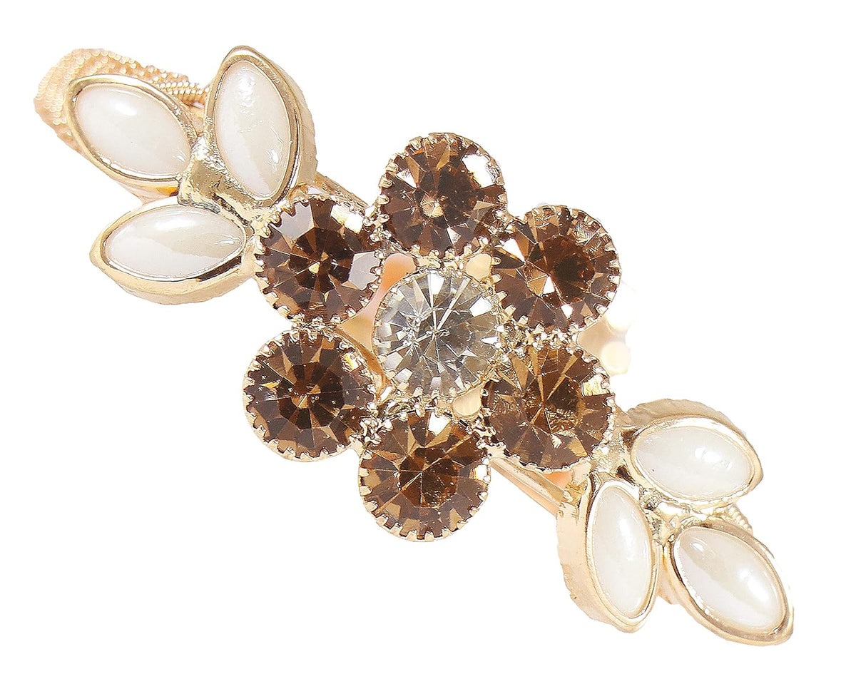 NMII Stylish Gold Plated Charm Pearls & Stone Bracelet For Women and Girls