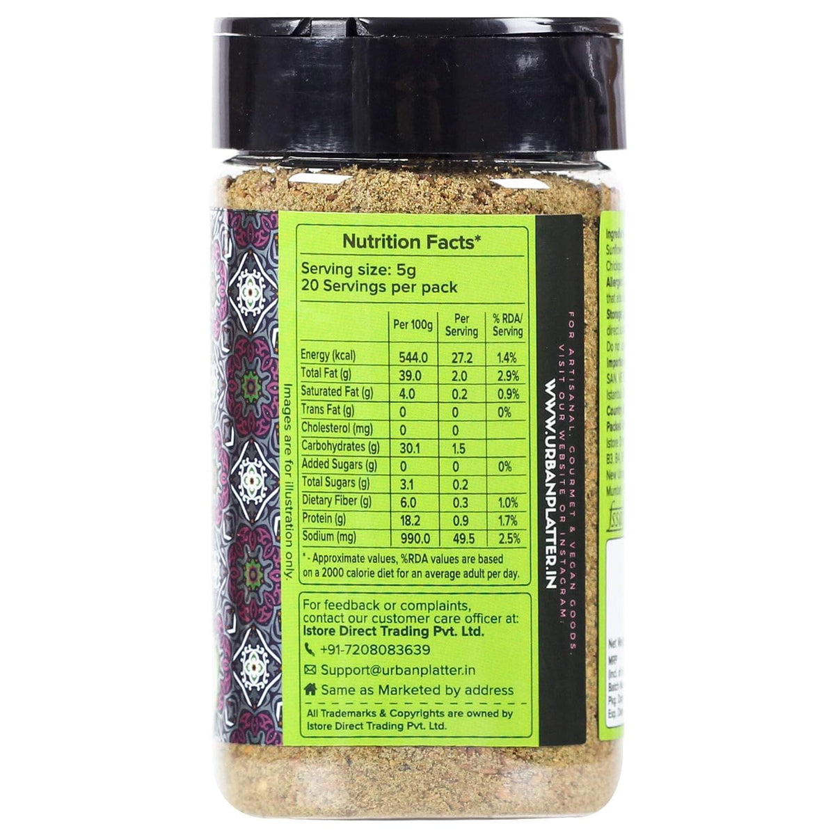 Urban Platter Zaatar Powder, 100g (Middle Eastern Spice Blend, Herby, Tangy and Nutty, Use As A Dry Rub Or Sprinkler)