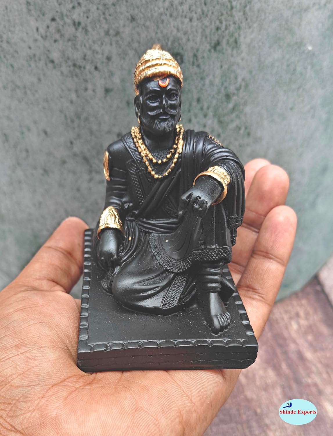 SHINDE EXPORTS chatrapati Shivaji maharaj Idol Statue for Home Gift car Dashboard