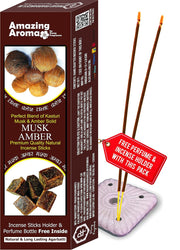 Parag Fragrances Musk Amber Agarbatti 250gm / Best Combination of Kasturi Musk & Amber Solid in Incense Sticks / मस्क अंबर अगरबत्ती / 24 Hours Long Last Fragrance/Natural Masala Incense Sticks