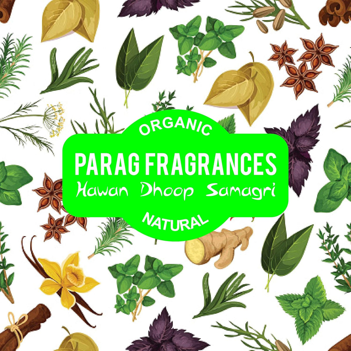 Parag Fragrances Agar Oud Hawan Dhoop Samagri with 36 Types of Herbs/Hawan Samagri for Dhoop, Hawan or Yagya (150gm)