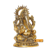 KridayKraft Ganesha Metal Statue,for Temple Pooja,Ganesha Idol Murti Decorative Your Home,Office & Religious Gift Article,Ganpati ji Sculpture Sowpiece Figurine...