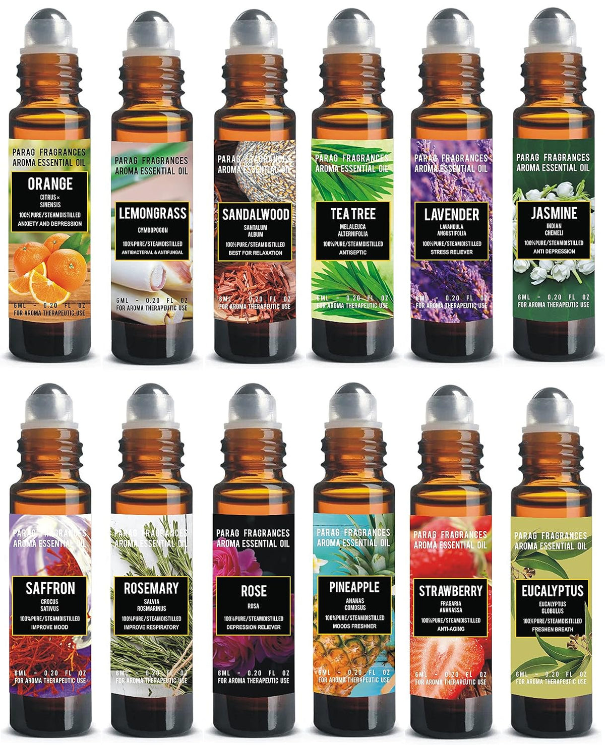Parag Fragrances Sandalwood Essential Oil / 100% Pure, Natural And Undiluted Oil/Aromatherapy Grade 1 / 6Ml
