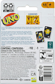 Mattel Games UNO Despicable Me 4 Card Game for Kids, Adults & Family with Deck Inspired by The Movie