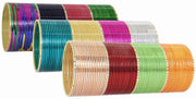 NMII Non-Precious Metal Base Metal With Cutting and Colourful Plane Bangles Set For Women and Girls
