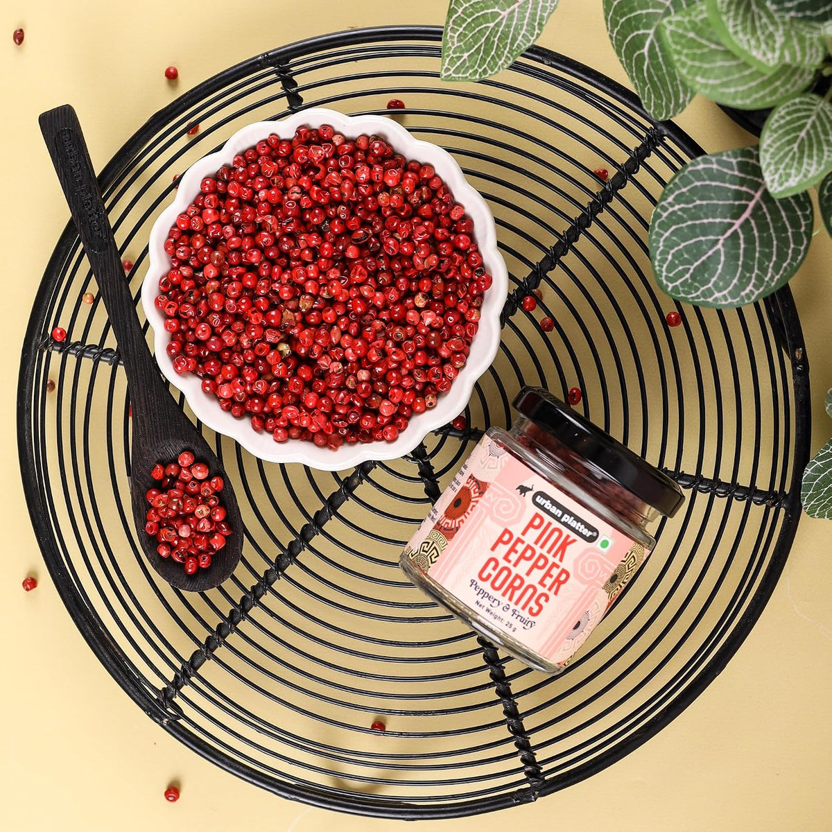 Urban Platter Whole Pink Peppercorns, 25g (Mild & Aromatic Pepper | Subtle Fruity Notes | Ideal for Salads & Finishing Dishes)
