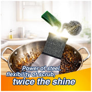 Gala Super Scrub Set – Made of Steel – Black – Pack of 6