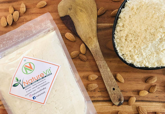 NatureVit Almond Flour 200g | Blanched Fine Powder from Premium Almonds | Keto-Friendly & Gluten-Free | Protein-Rich Baking Substitute