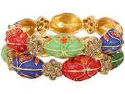 NMII Metal with Zircon Gemstone Studded Traditional Look Kada Set For Women and Girls
