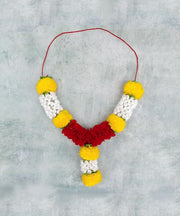 SHINDE EXPORTS Artificial Plastic Marigold Fool mala Garland for Photo Frame god Idols Pooja Room Dead Person Garlands for Home Decoration (Style 3, 14 inches)