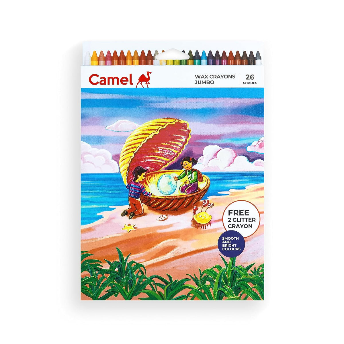 Camel Jumbo Wax Crayons 26 shades.