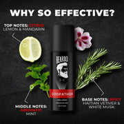 BEARDO Godfather Perfume For Men, 50 Ml + Body Spray Deo 150 Ml | Premium, Strong & Long Lasting Fragrance | Woody Spicy Deodrant For Husband And Boyfriend | Christmas Gift For Friends | Gift For Men
