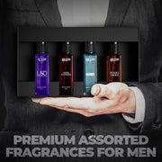 Beardo Perfume for Men - Premium Giftset 4x8ml | Black Musk, Godfather, Dark Side & Whisky Smoke | Eau De Perfume | Strong & Long Lasting Fragrance | Rakhi Gift for Brother | Gift for boyfriend | Gift for Men | Gift for Brother