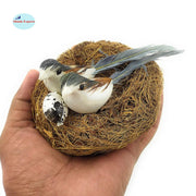 SHINDE EXPORTS Decorative Artificial Birds Nest Hanging Made of Natural Grass Best for Balcony Home Decor and Gifting (Design 12)